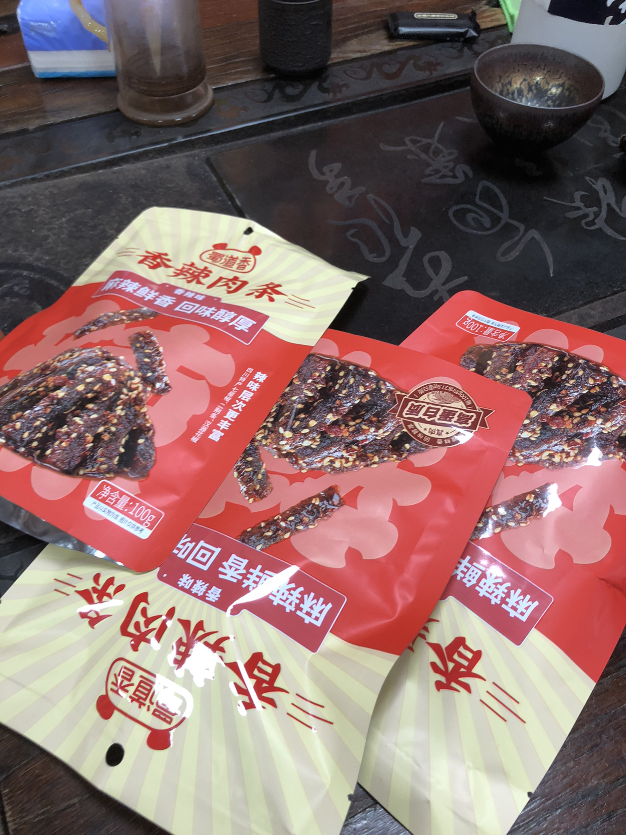 蜀道香香辣肉干肉条100g*3袋起 即食肉干办公室零食网红休闲零食晒单图