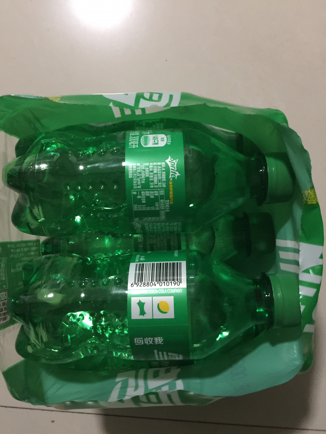 雪碧柠檬味碳酸汽水饮料PET300ml*6瓶迷你小瓶碳酸饮料晒单图