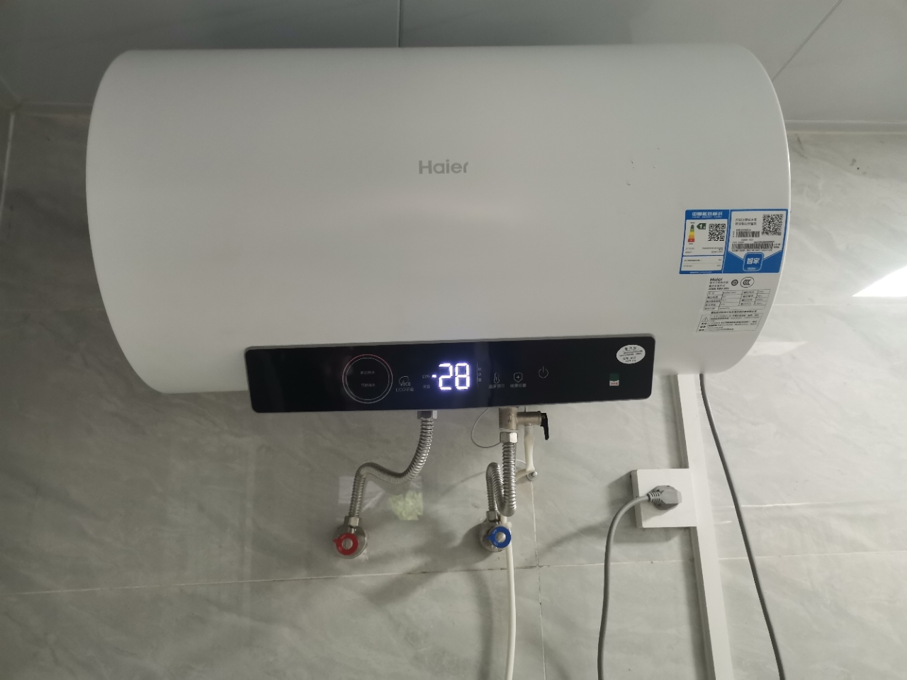 [TOP热卖]海尔(Haier)60升电热水器EC6001-GC3 2200W速热 超一级节能 升级镁棒免更换 健康抑菌晒单图