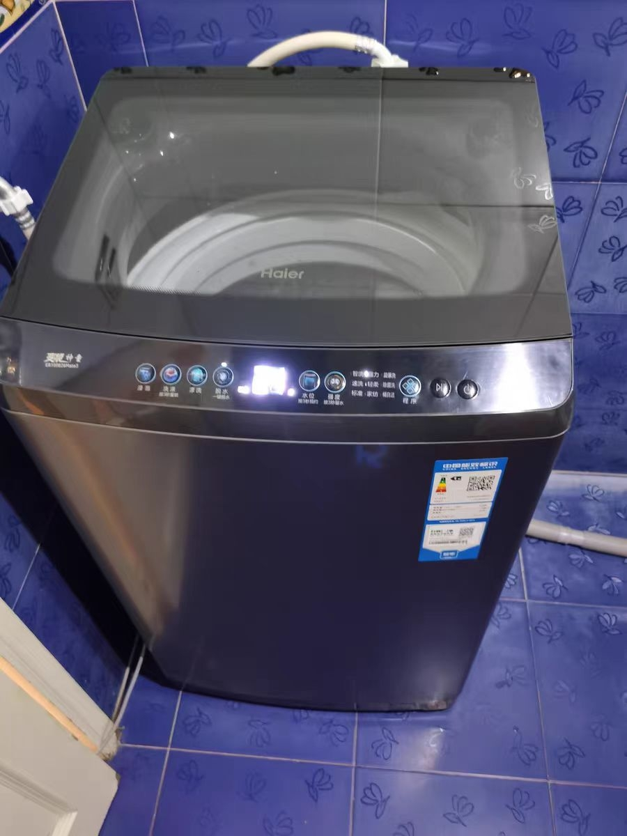 海尔(Haier) 10公斤 大容量 变频电机 家用全自动 波轮洗衣机 自编程 除螨 XQB100-BZ316晒单图