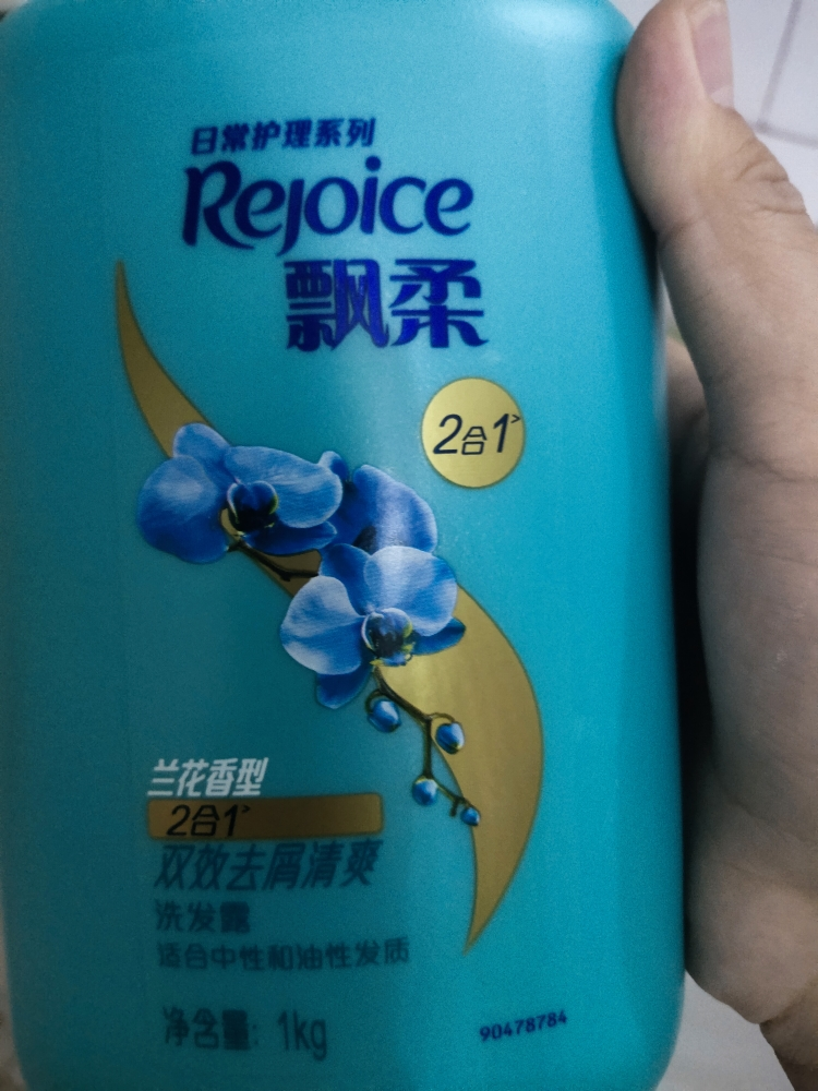飘柔(Rejoice) 洗发水 兰花长效清爽去屑家庭装 1L双效去屑清爽洗发露新老包装随机发货晒单图