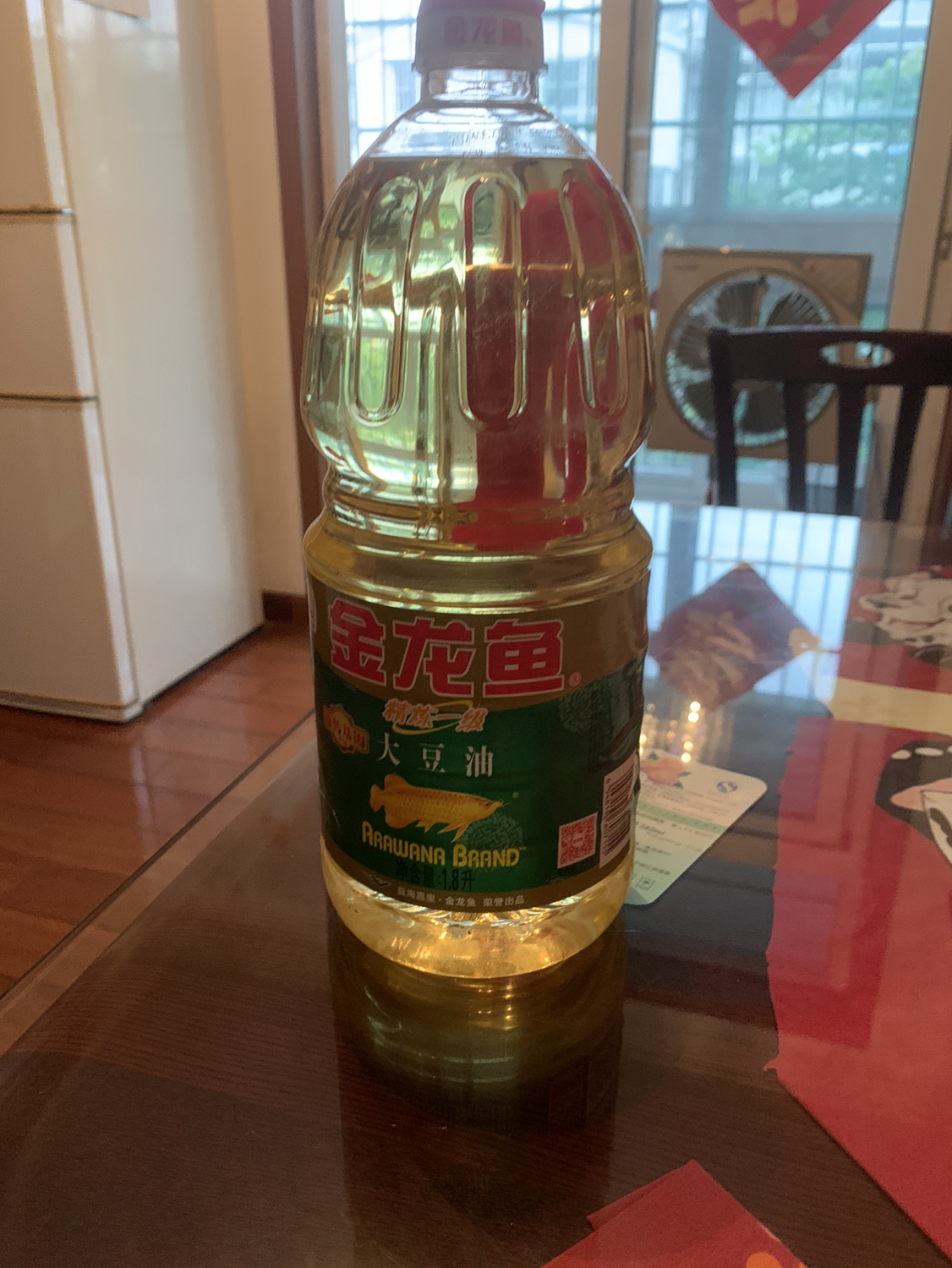 金龙鱼精炼一级非转基因大豆油1.8L瓶装食用油家用蛋糕烘焙色拉油晒单图