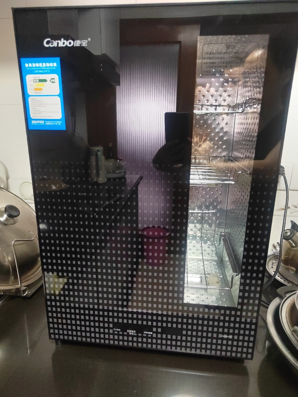 [政府补贴]康宝(canbo)消毒柜家用小型立式 60L桌面台式柜碗筷茶杯餐具 高温消毒碗XDR60-B1晒单图