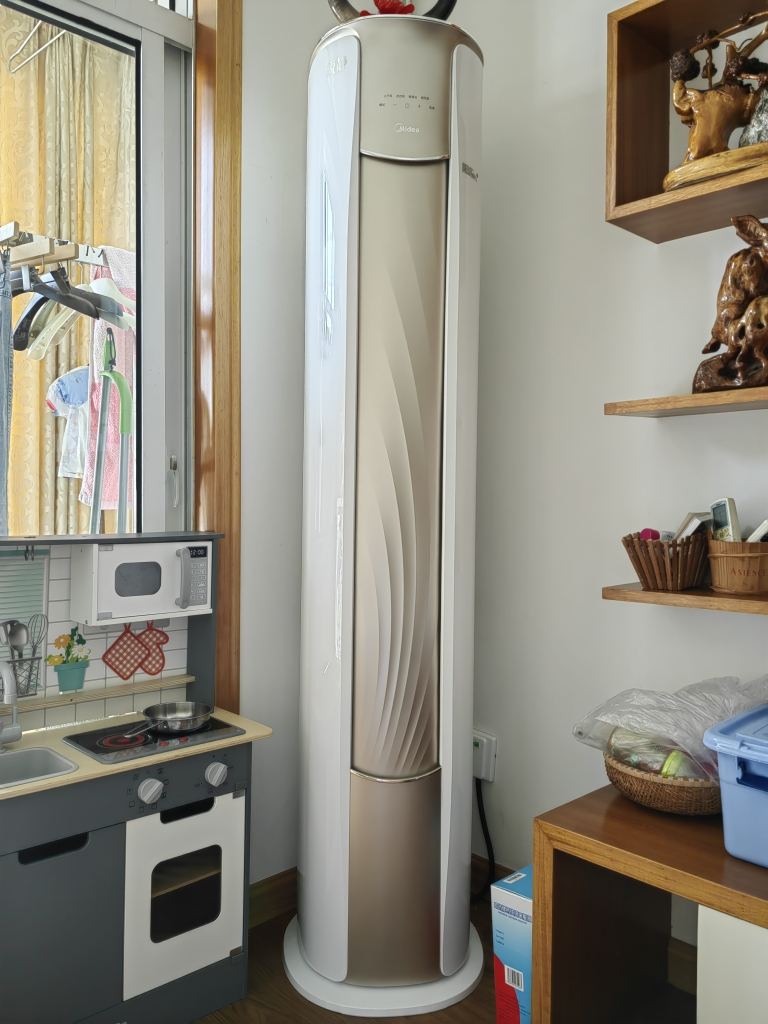 美的(Midea)空调3匹锐静新一级变频冷暖智能立式柜机节能自清洁客厅家用圆柱落地式KFR-72LW/N8VHC1Ⅱ晒单图