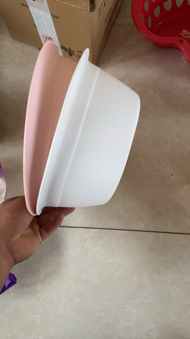 美丽雅 加厚塑料盆家用洗脸盆学生宿舍洗脚盆洗衣服方圆盆方圆盆小号 26CM晒单图