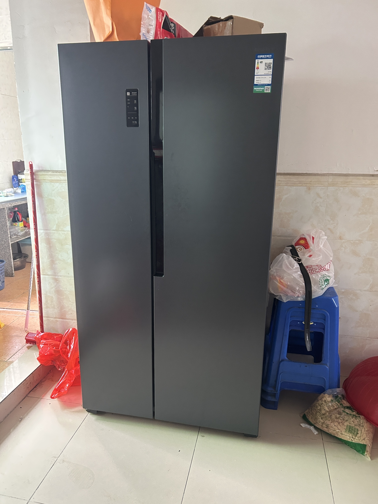 [官方自营]容声(Ronshen)609升变频一级能效对开双门冰箱家用无霜离子除菌大容量嵌入式BCD-609WD11HP晒单图