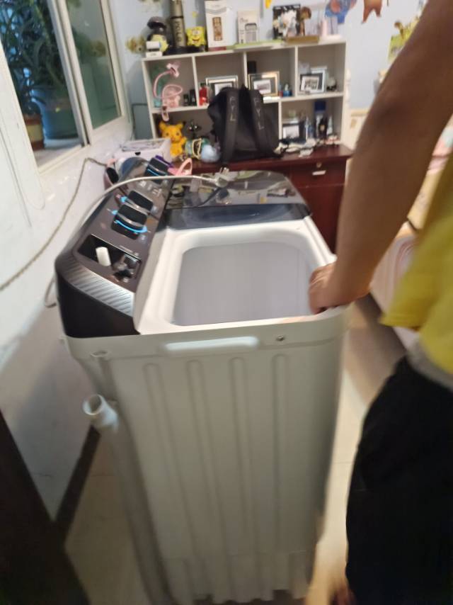 海尔(Haier)10公斤双缸双桶半自动家用大容量洗衣机动力水电分离老人双筒洗衣机洗脱一体强力去污XPB100晒单图