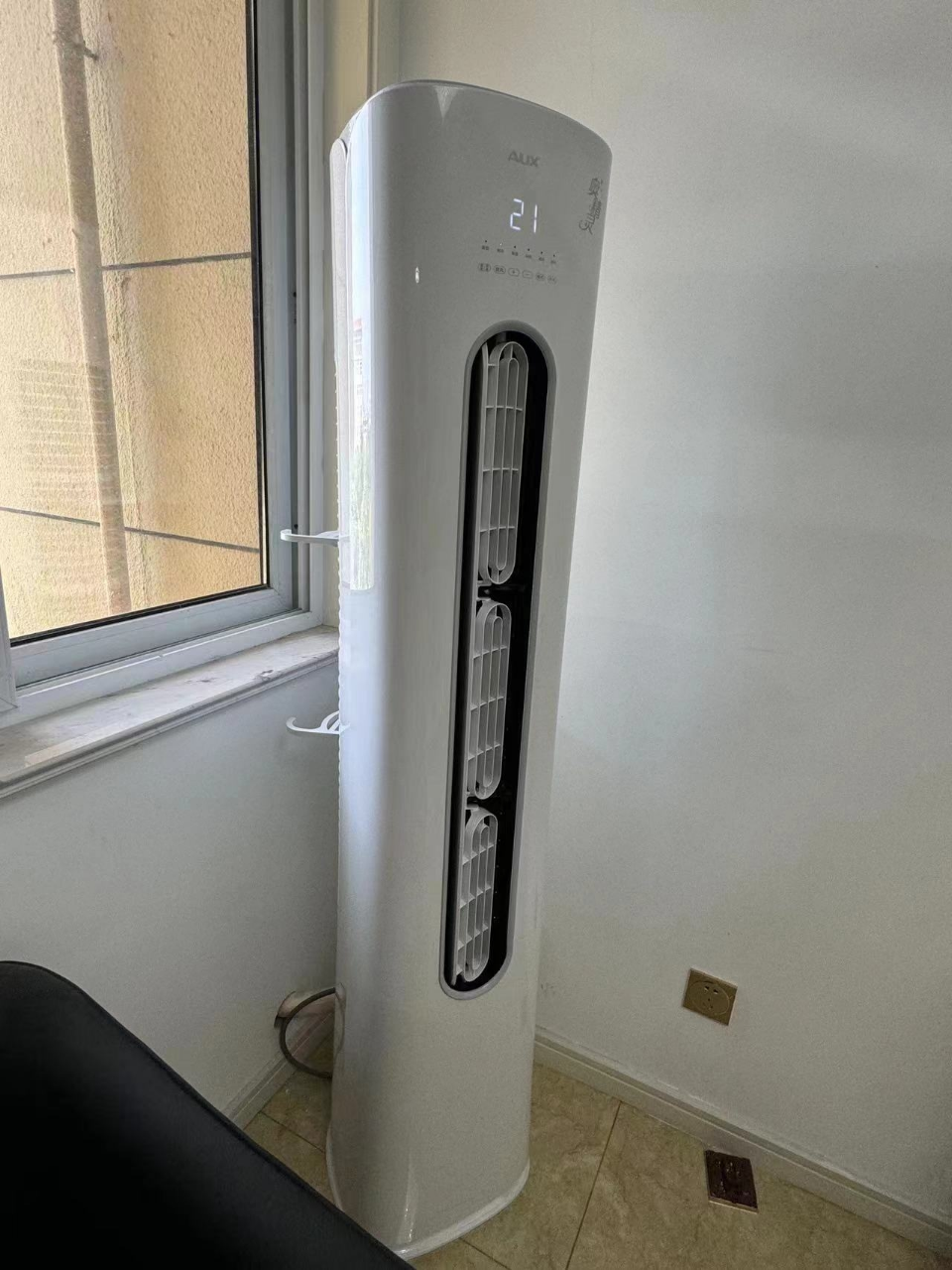 奥克斯(AUX)空调2匹柜机 新能效变频冷暖 自动清洁 四维送风 圆柱家用客厅立式空调柜机晒单图