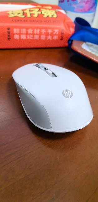 HP/惠普S1000 plus无线鼠标台式电脑办公笔记本家用商务便携小巧无线鼠标银白色鼠标电池款晒单图