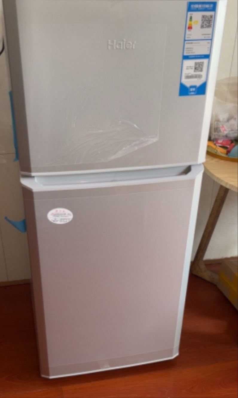 海尔(Haier)118升小型迷你电冰箱租房办公家用超薄节能省电冷藏冷冻二门两门冰箱BCD-118GHTMZ0WV晒单图