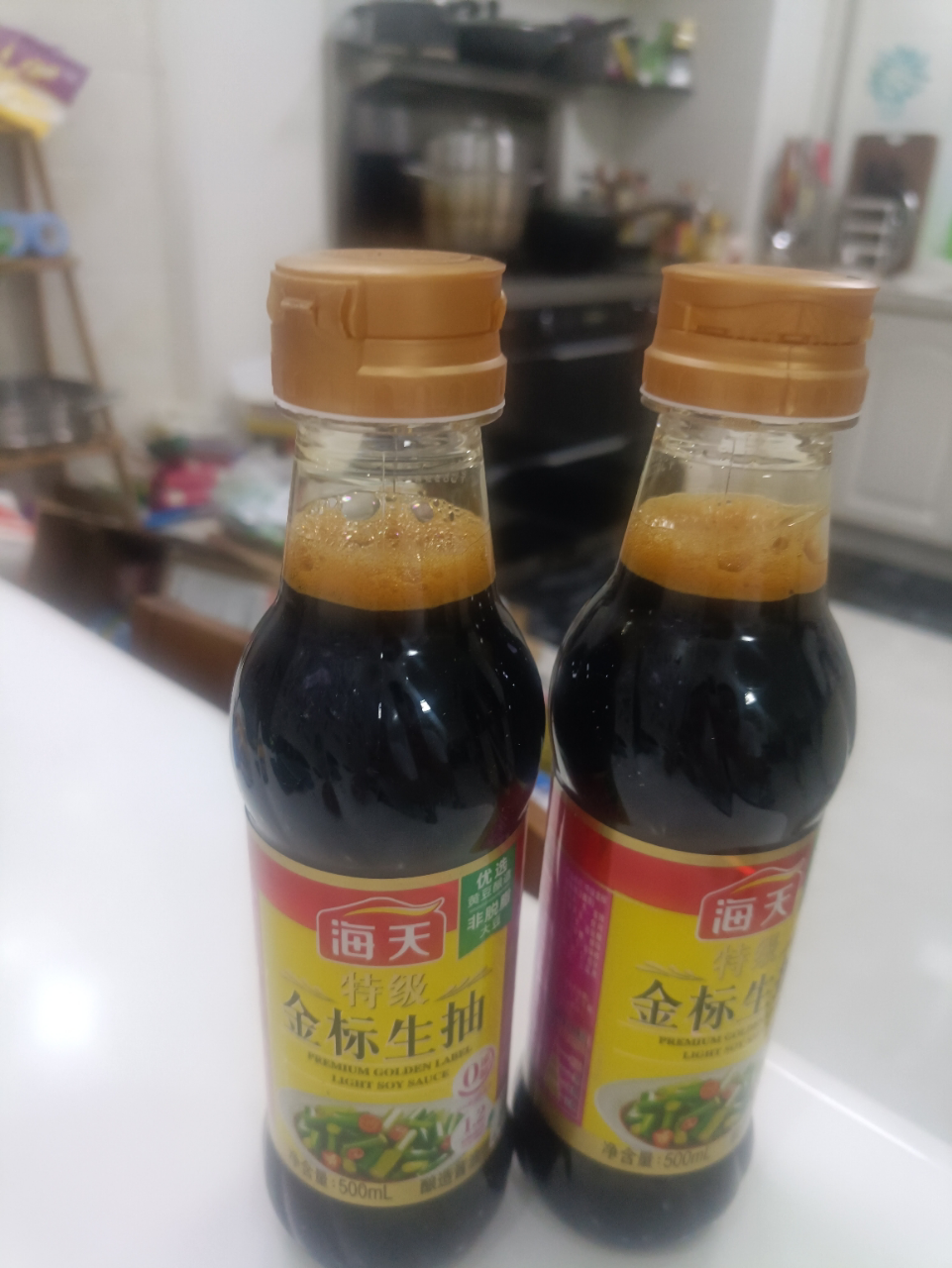 海天酱油 特级金标生抽500ml*2瓶 酿造酱油 炒菜凉拌火锅特级调味品 特级金标生抽500ml*2瓶晒单图