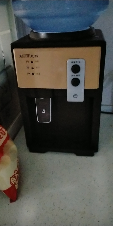 饮水机台式小型纳丽雅家用宿舍办公室迷你温热冰温热冷热制冷桶装水桌面_8号前置开关土豪金_冰温热晒单图