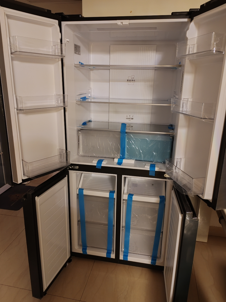 海尔冰箱478升十字门对开门四开门一级双变频风冷无霜干湿分储智能WIFI电冰箱晒单图
