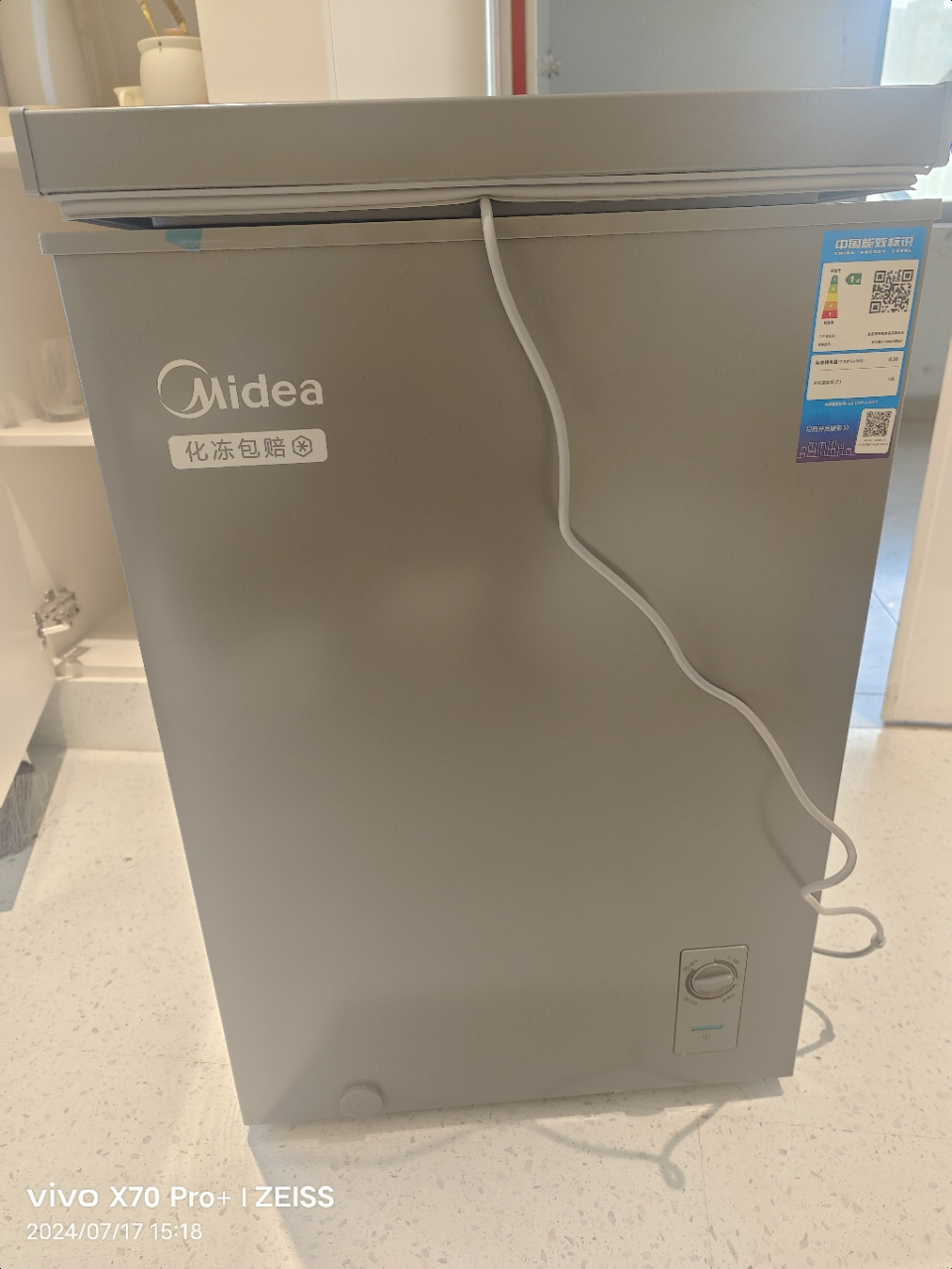 美的(Midea)100升冷藏冷冻保鲜小冰柜节能省电囤货家用一级能效母婴母乳小冰箱以旧换新BD/BC-100KMF(E)晒单图