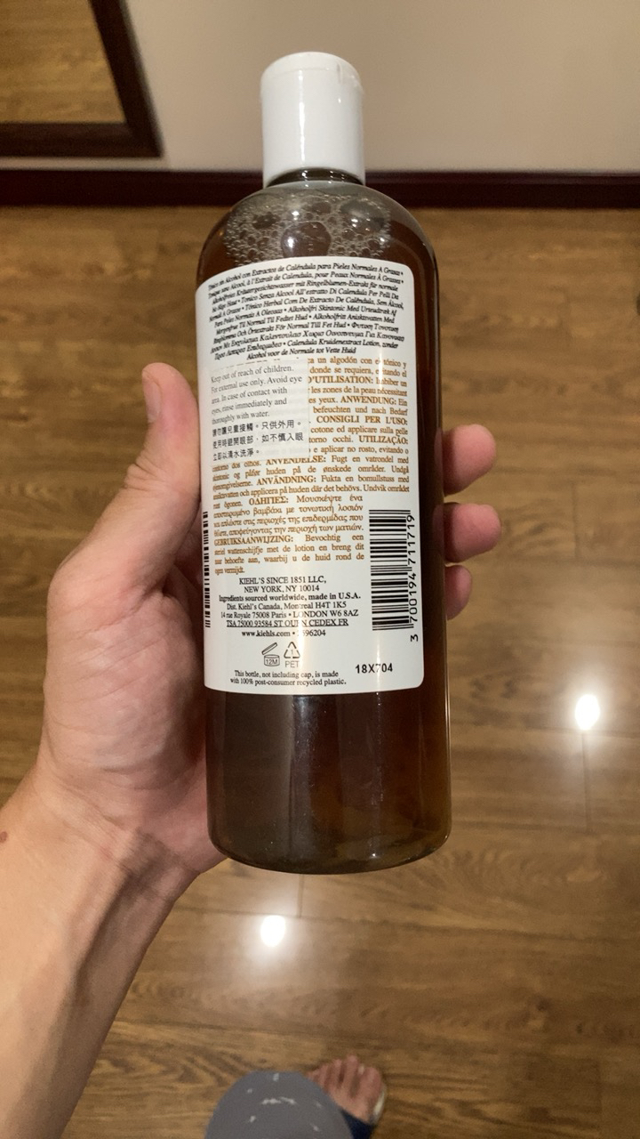 (Kiehl's)科颜氏金盏花爽肤水500ml 植萃化妆水柔肤水 修护泛红 敏感去闭口 舒缓肌肤晒单图