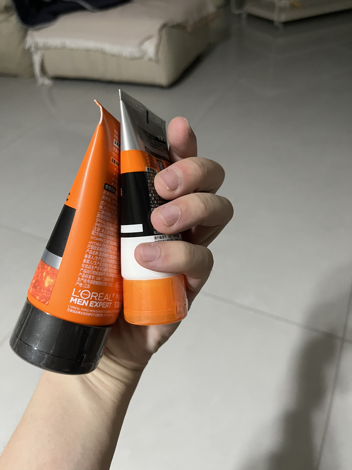 欧莱雅男士洗面奶劲能深层净化洁面膏100ml加赠欧莱雅随机男士洁面50ml晒单图