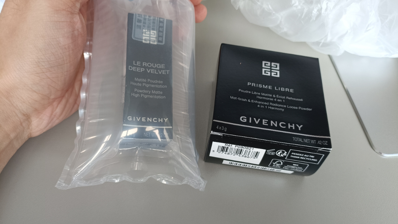 纪梵希Givenchy 高定香榭红丝绒唇膏不易脱妆 小羊皮口红3.4g #N37 哑光朱砂砖红+纪梵希散粉1号12g晒单图