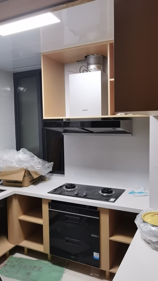 老板新升级23m³双腔烟灶套餐欧式油烟机灶具套餐顶吸烟机烟灶套装抽油烟机60X2S+57B0X天然气(60D1S同款)晒单图