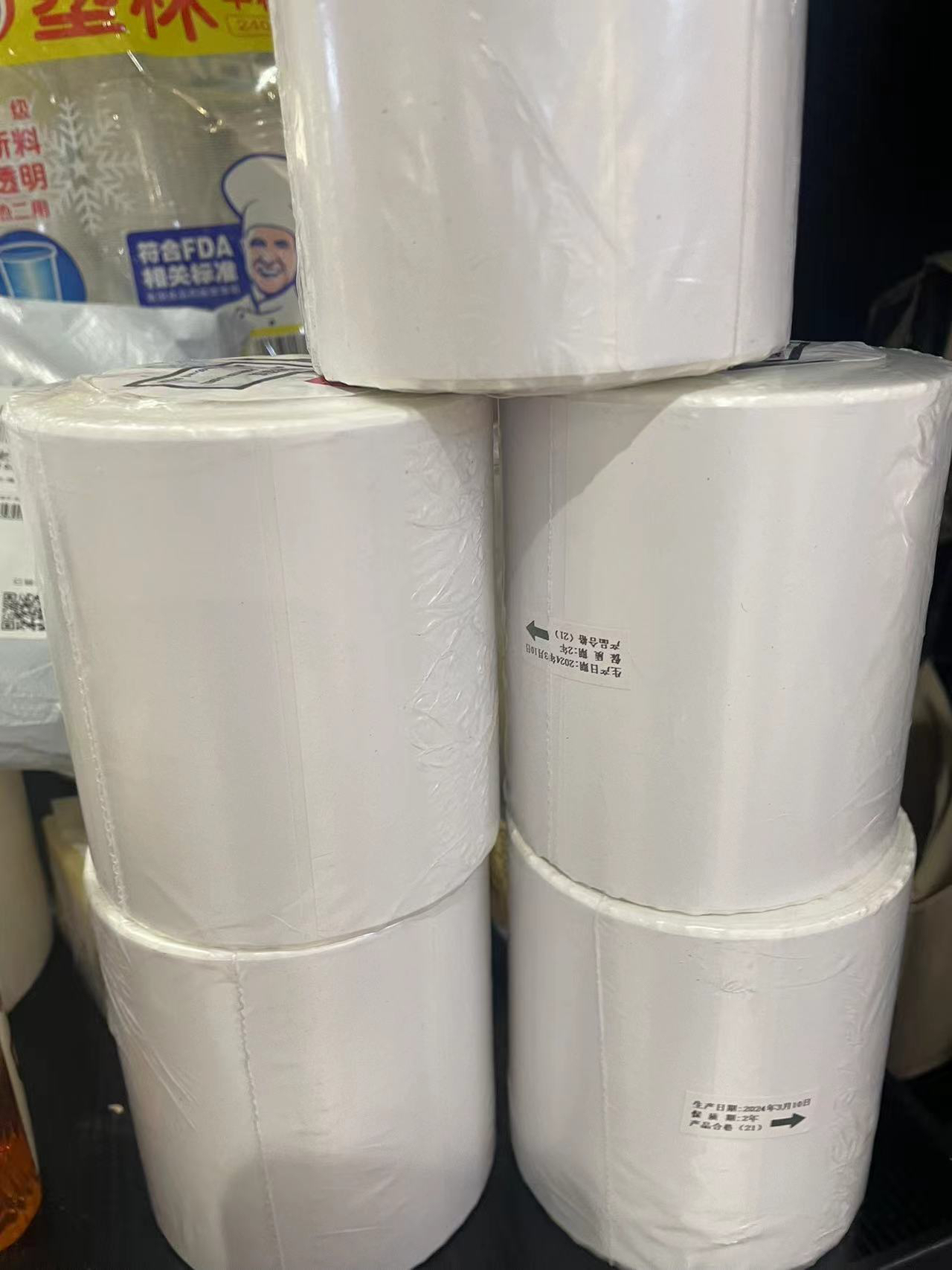 得力(deli)11913不干胶标签 铜版标签纸标签纸条码纸打印贴纸卷装 100*80mm*500张晒单图