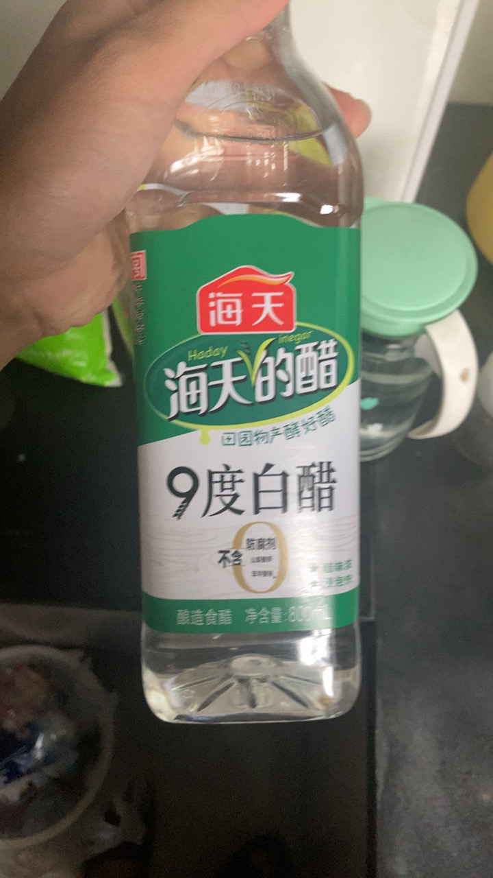 海天9度白醋800ml 调味品合集 酱油生抽蚝油料酒食醋豆瓣酱玉米淀粉拌饭酱番茄酱 [醋]晒单图