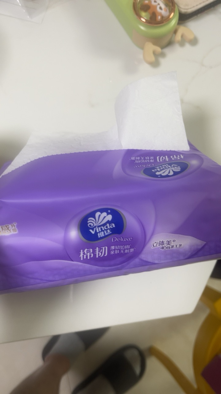 维达棉韧立体美4D压花抽纸3层M码100抽24包 家用实惠装餐巾纸面巾纸卫生纸纸巾(整箱销售)(新旧包装交替发货)晒单图