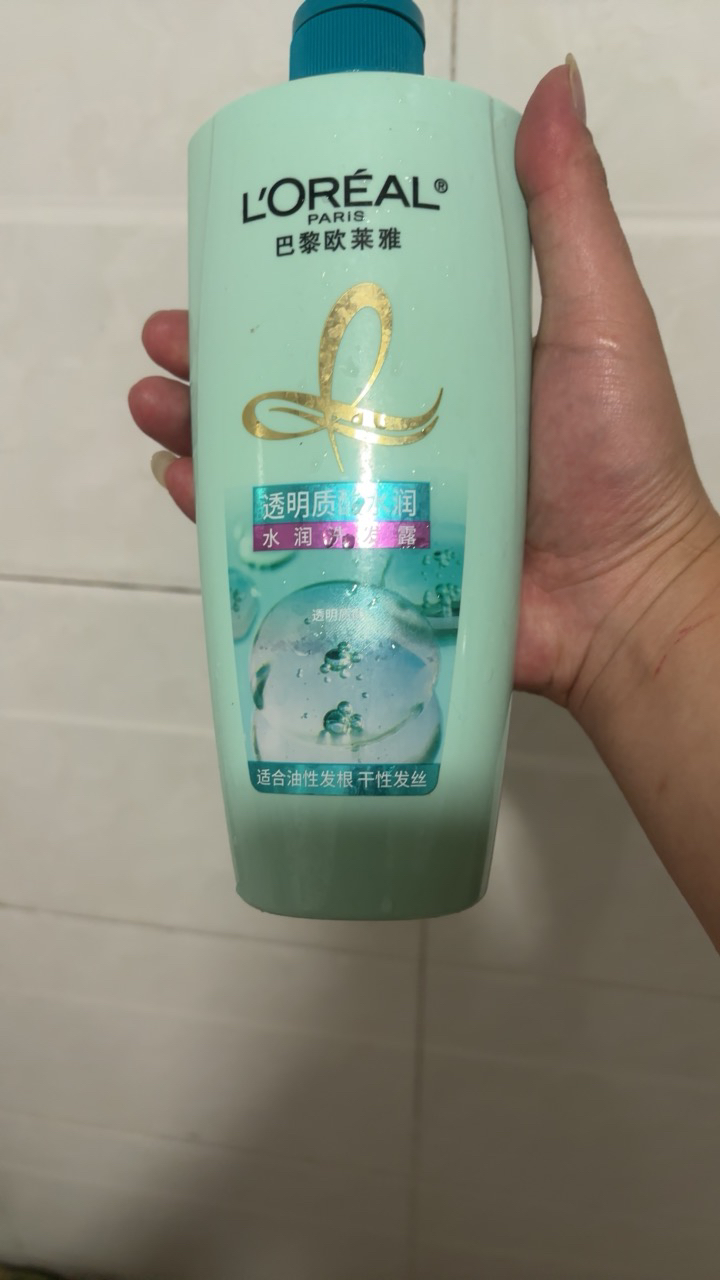 欧莱雅(LOREAL)洗发水男士女士透明质酸水润无硅油洗发露700ml 持久留香 针对油性发根 干性发丝晒单图