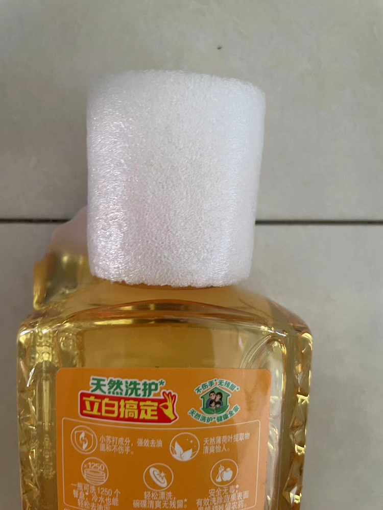 立白小苏打薄荷洗洁精500g去油渍果蔬去农残温和不伤手晒单图