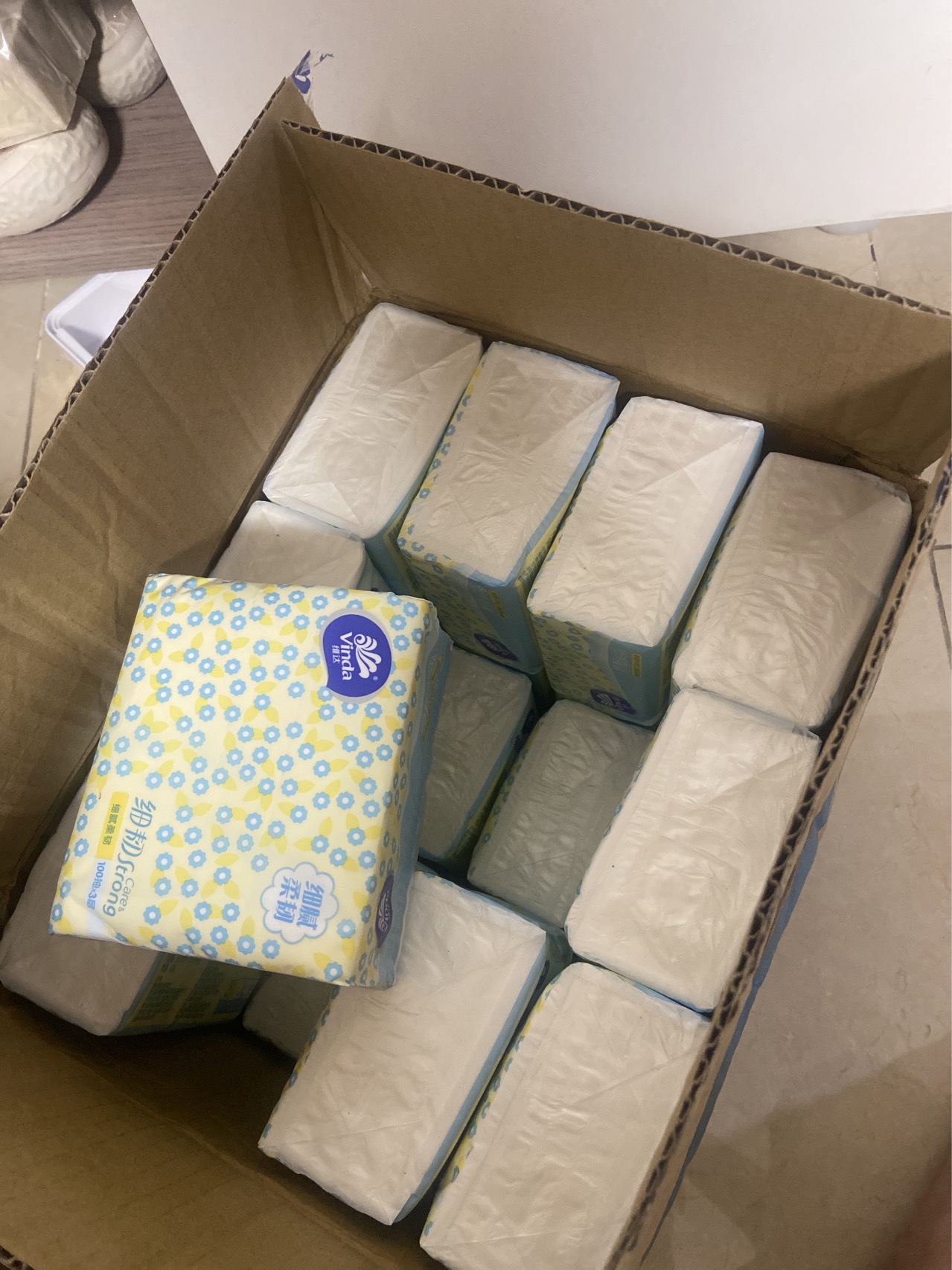 维达细韧抽纸3层XS码100抽24包卫生纸 家用实惠装餐巾纸面巾纸卫生纸纸巾(整箱销售)(新旧包装交替发货)晒单图