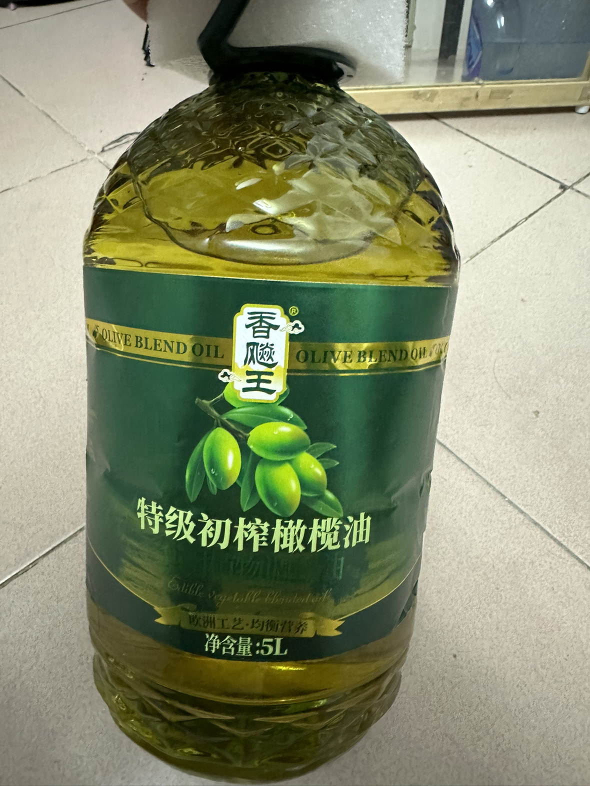香飚王 食用植物调和油添加橄榄油5L食用油家用炒菜油大桶装晒单图