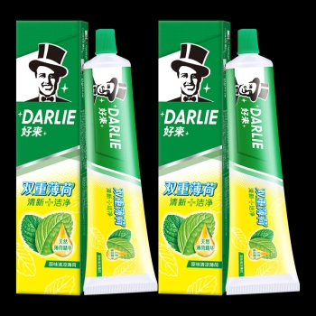 DARLIE好来(原黑人)双重薄荷牙膏家庭旅行装225g*3支 清新口气 防蛀固齿晒单图