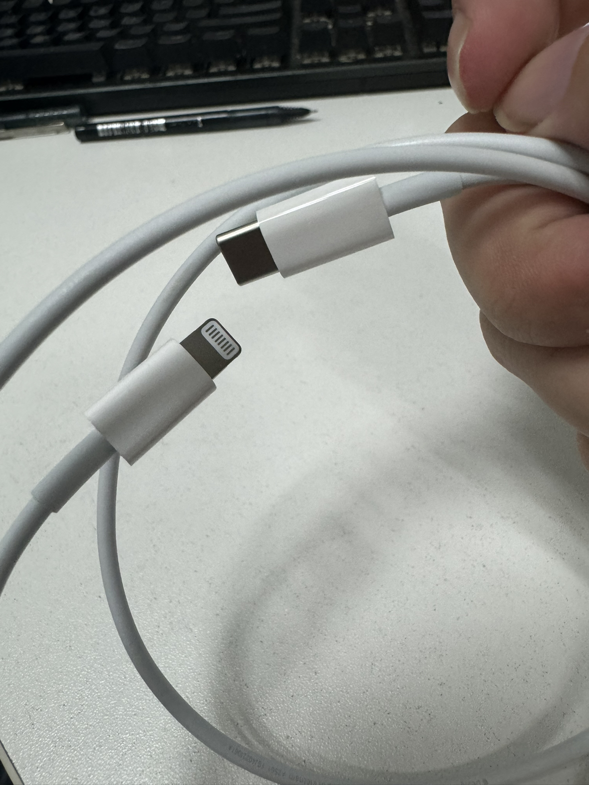 Apple 原装数据线 USB-C 转 Lightning/闪电快充线 iPhone iPad 连接线 充电线 快速充电晒单图