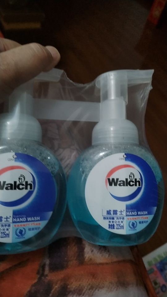 威露士(Walch)泡沫洗手液 健康呵护225ml×2 抑菌消毒99.9% 泡沫丰富 易清洗晒单图
