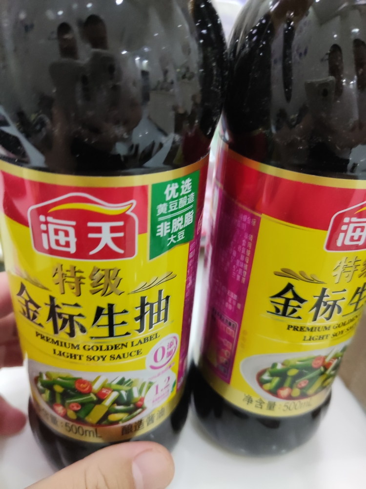 海天酱油 特级金标生抽500ml*2瓶 酿造酱油 炒菜凉拌火锅特级调味品 特级金标生抽500ml*2瓶晒单图