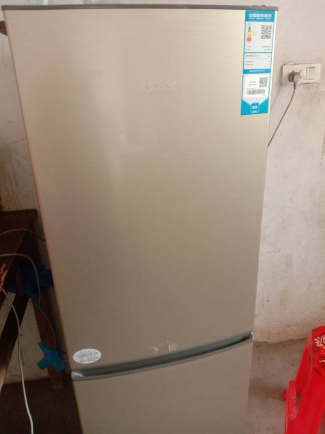 海尔(Haier)182升双门冰箱 2级节能家用电冰箱 两门冰箱 家用小冰箱 冷藏冷冻BCD-182LHC2E0YH晒单图