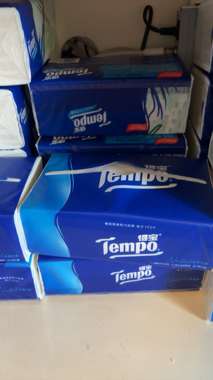 Tempo得宝经典无香抽纸4层90抽18包卫生纸 家用实惠装餐巾纸面巾纸卫生纸纸巾(整箱销售)晒单图