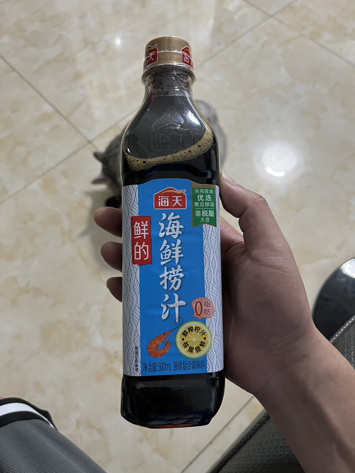 海天鲜的海鲜捞汁500mL*1柠檬虾鸡爪凉拌菜蘸饺子0脂肪调料捞汁晒单图