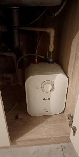 海尔(Haier)电热水器小厨宝 上出水5升一级能效1750W省时省电暖心暖手防腐抗垢 洗菜洗碗晒单图