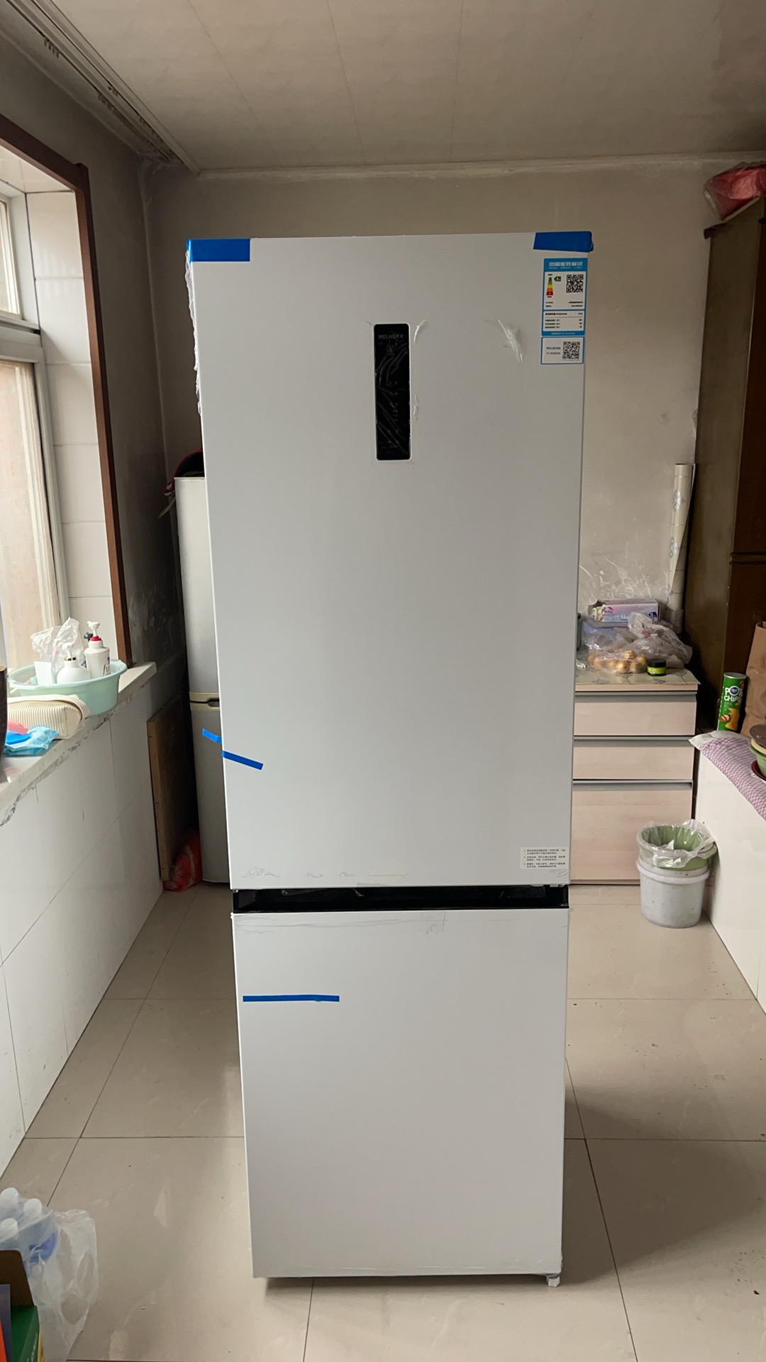 [新链接下拉详情跳转]式402升零距离嵌入式冰箱家用大容量双拼门双开门白色冰箱一级能效底部散热BCD-402WPCZX晒单图