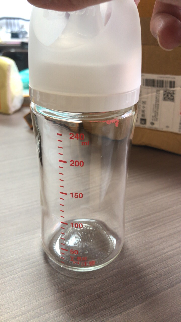 贝亲自然实感第3代PRO系列宽口径玻璃奶瓶奶嘴240ml(带M号奶嘴)AA187晒单图