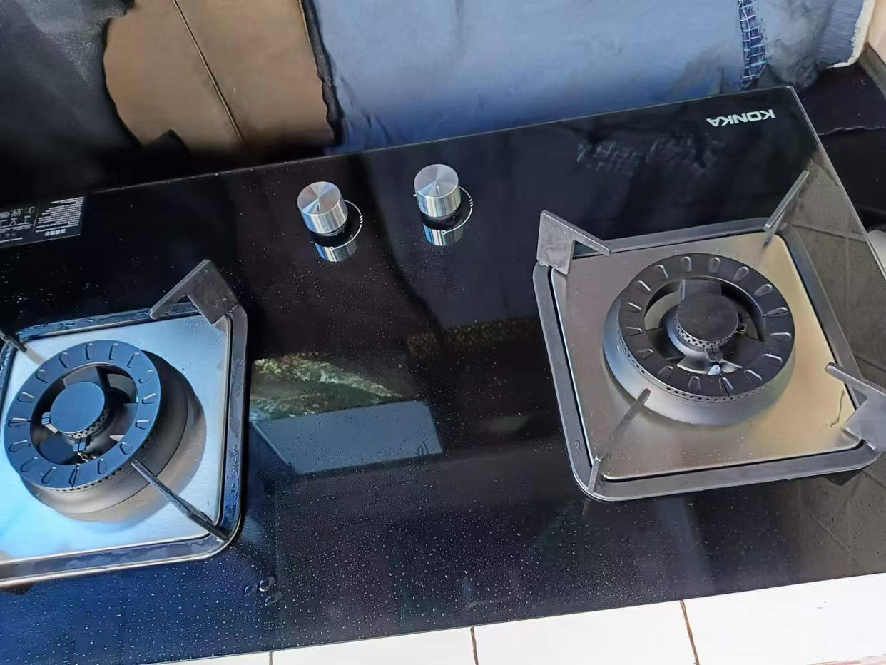 康佳(KONKA)燃气灶双灶家用 5.2kW猛火台嵌两用灶 自适应免改孔兼容式底盘大火力灶具B522F天然气晒单图