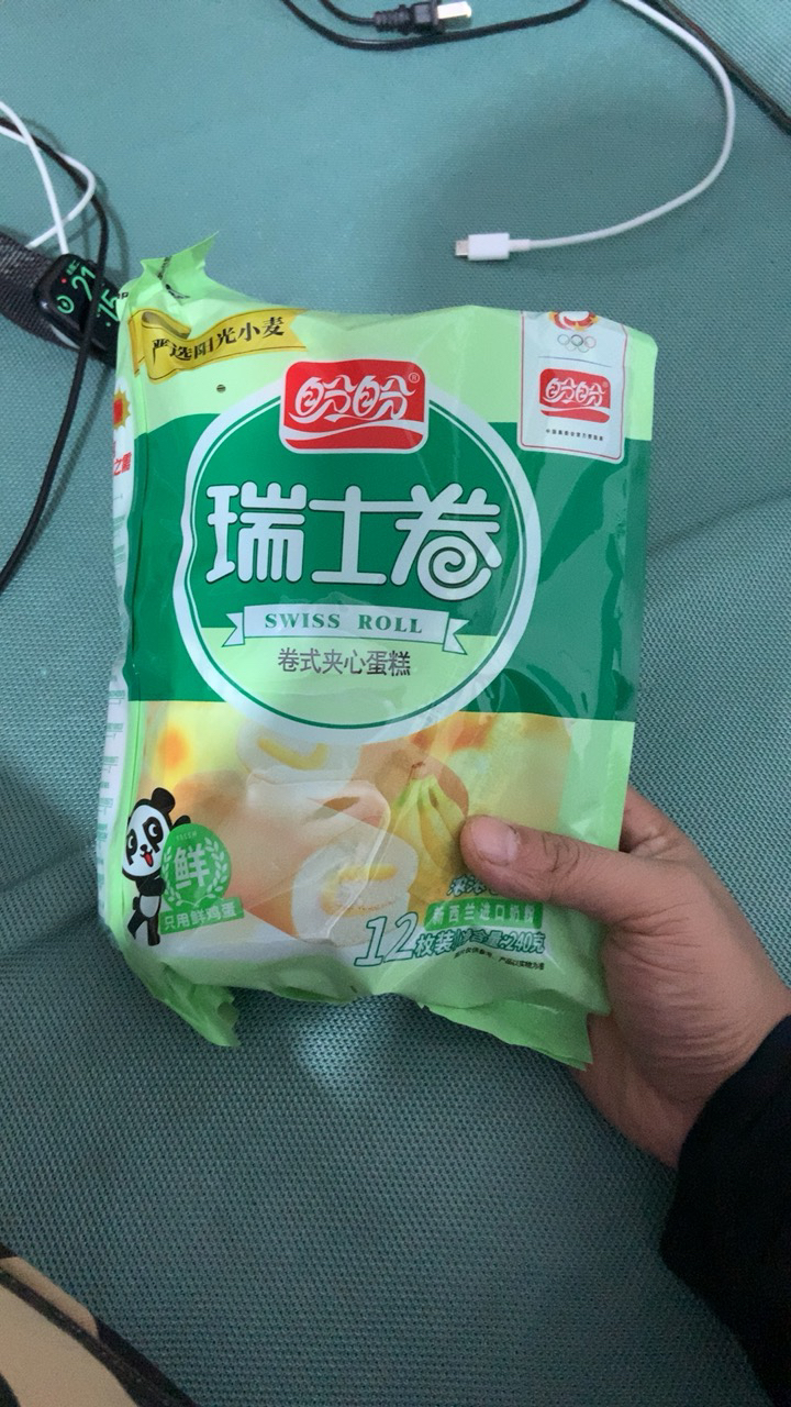 盼盼瑞士卷早餐面包休闲零食营养糕点小吃下午茶点心 香蕉味240g -单包晒单图