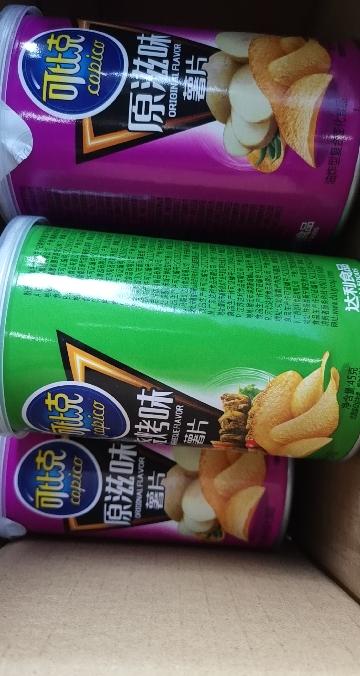 可比克薯片45g*5罐装随机口味休闲追剧零食品膨化大礼包小吃晒单图