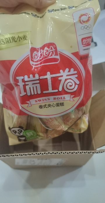 盼盼瑞士卷早餐面包休闲零食营养糕点小吃下午茶点心 香橙味240g -单包晒单图