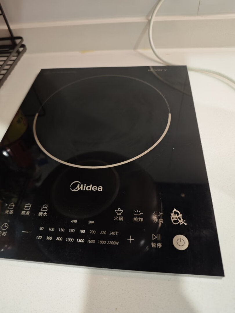 美的(Midea) 电磁炉家用多功能大功率2200瓦8档火力炒菜一体汉森面板触摸单灶电磁灶 DZ22S02(无配锅)晒单图