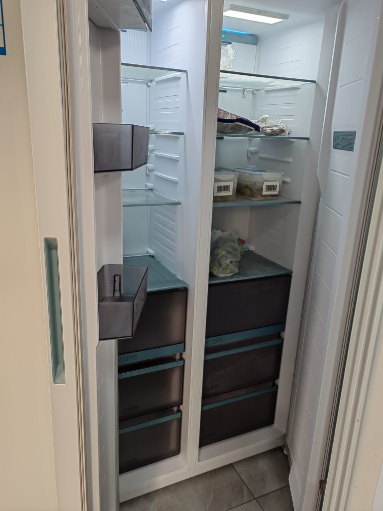 海尔(Haier)561升对开门超薄冰箱 全空间保鲜 零距离自由嵌入 BCD-561WLHSS14W9U1晒单图