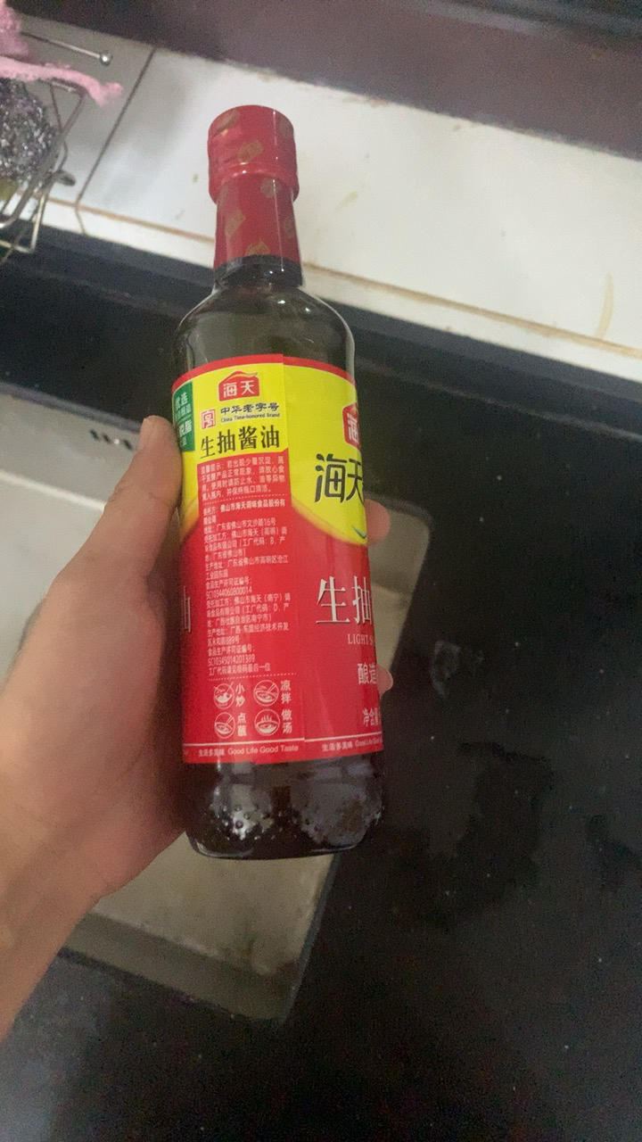 海天生抽酱油500ml瓶装PET商用家用酿造酱油炒菜蒸鱼提味生抽酱油晒单图