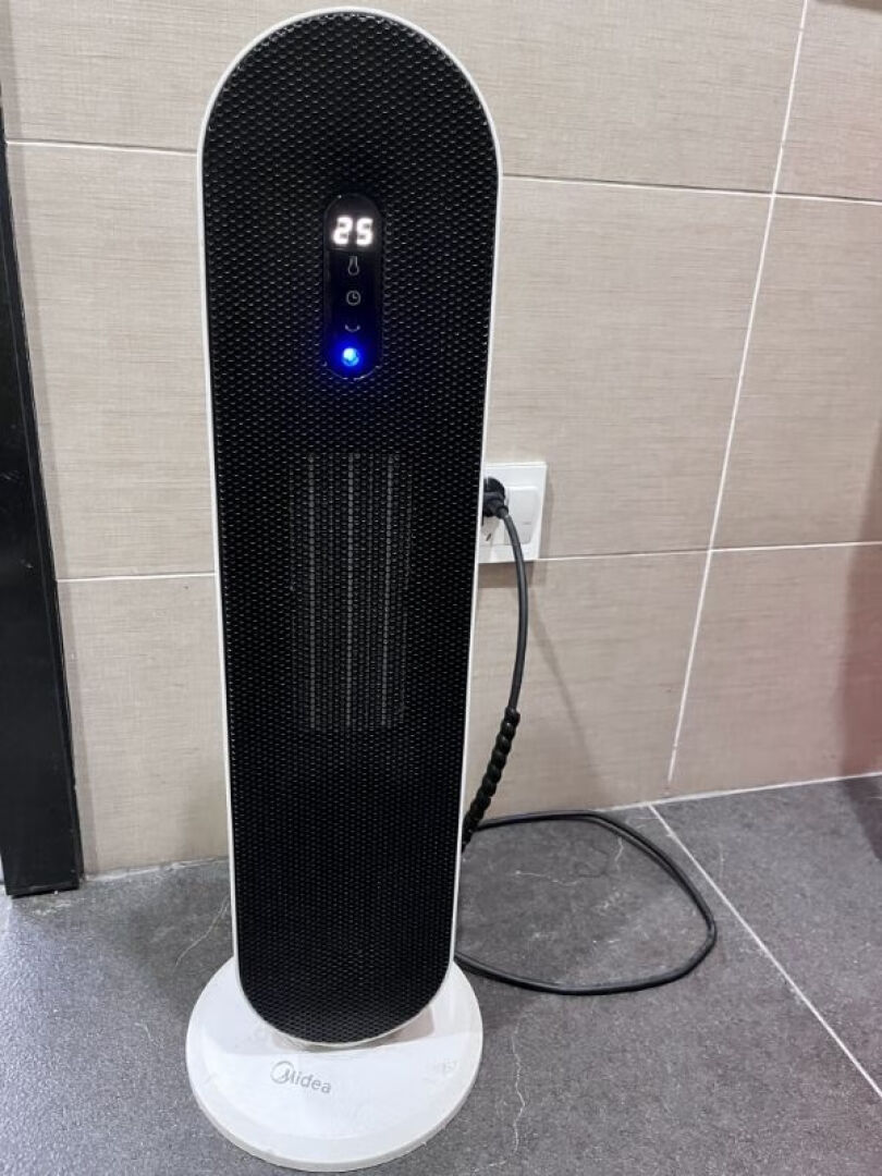 美的(Midea)暖风机取暖器家用办公室客厅卧室便携式电暖器气速热智能遥控定时HFW20EB晒单图
