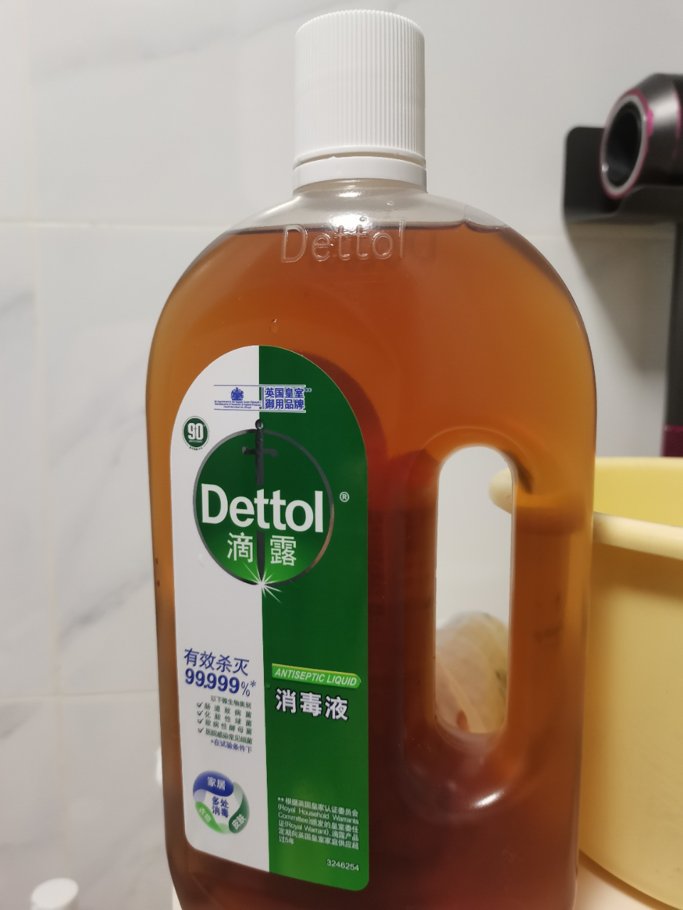 滴露(Dettol)消毒液750ml用于洗衣皮肤杀菌消毒水有效杀菌99.999*晒单图