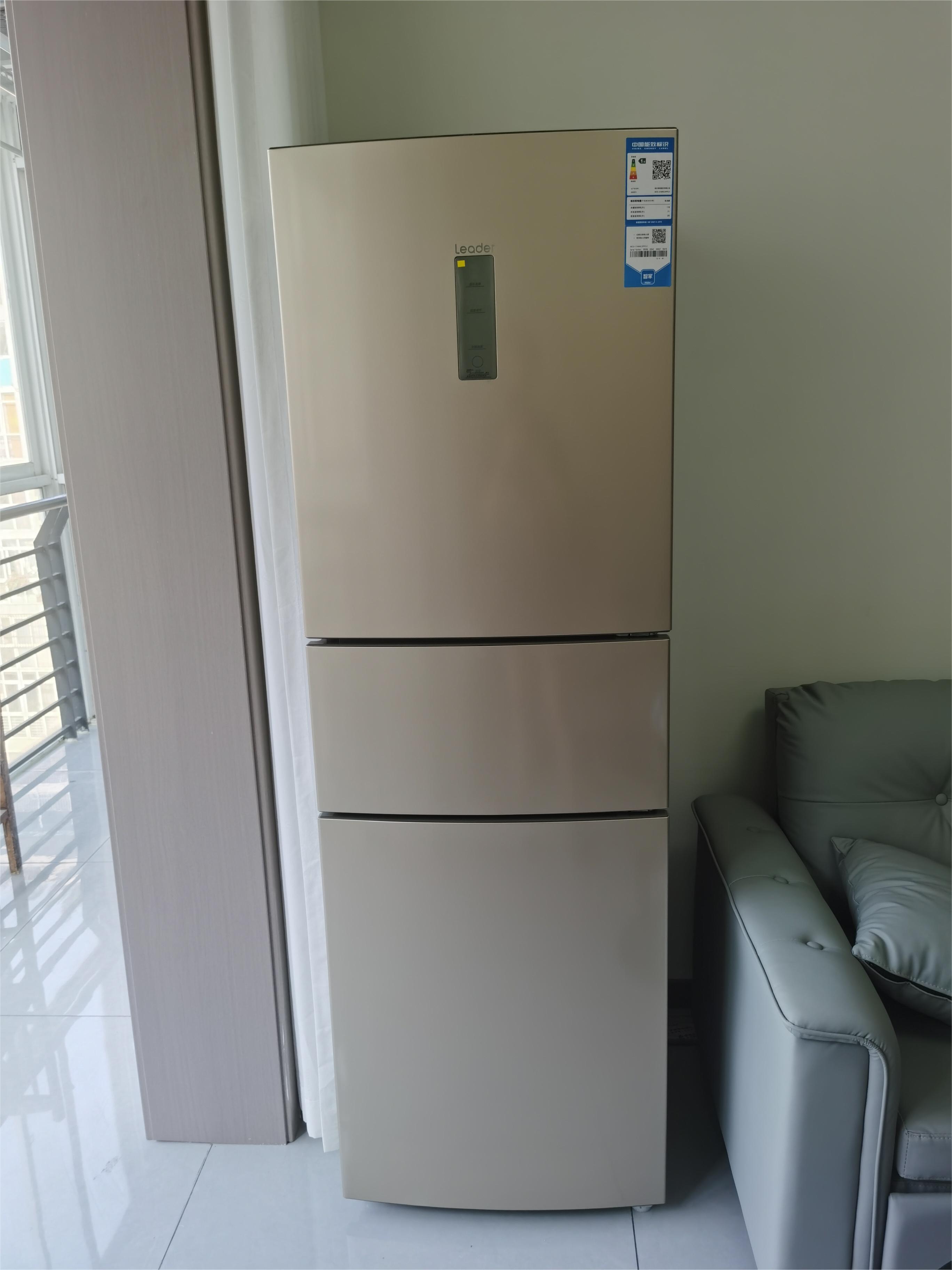 统帅(leader)海尔出品218升炫金变频一级能效三门家用电冰箱 风冷无霜 小冰箱BCD-218WLDPPU1晒单图
