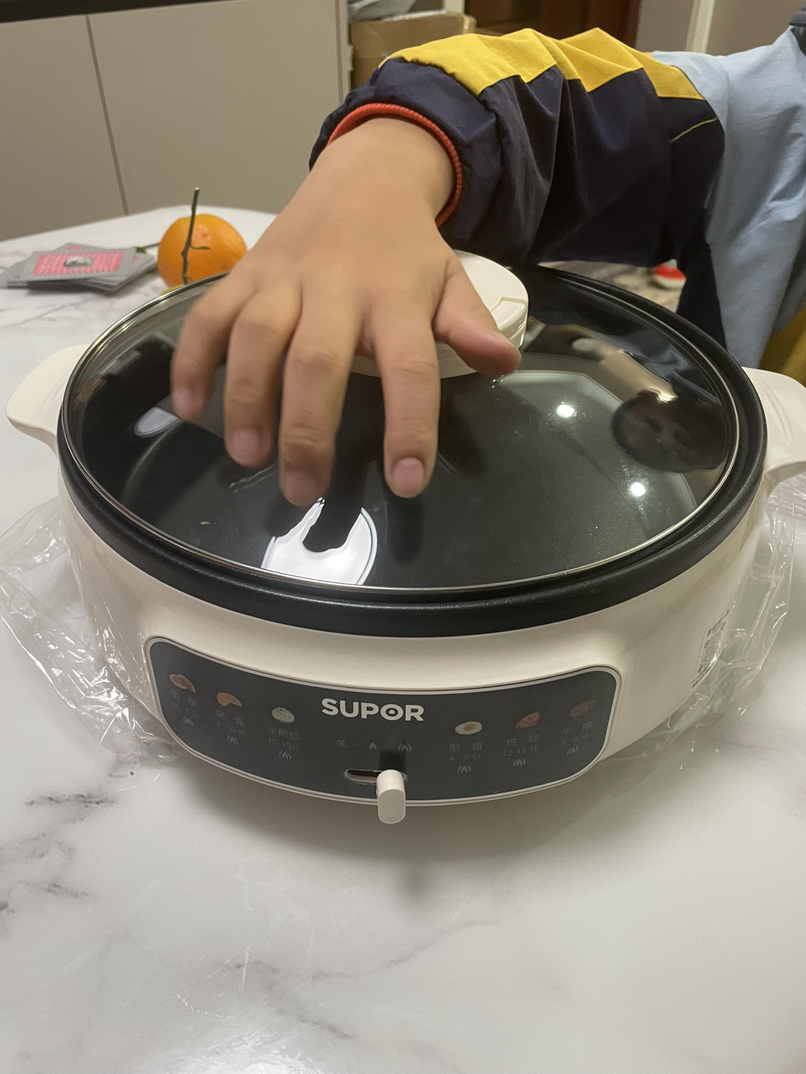 苏泊尔(SUPOR)电饼铛家用 单面煎饼锅 烙饼锅早餐机煎烤机电火锅多功能 两档火力 60mm加深 JT30A818晒单图